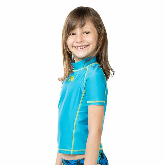 Child Short Sleeve T-Shirt Aquarapid UV Turquoise