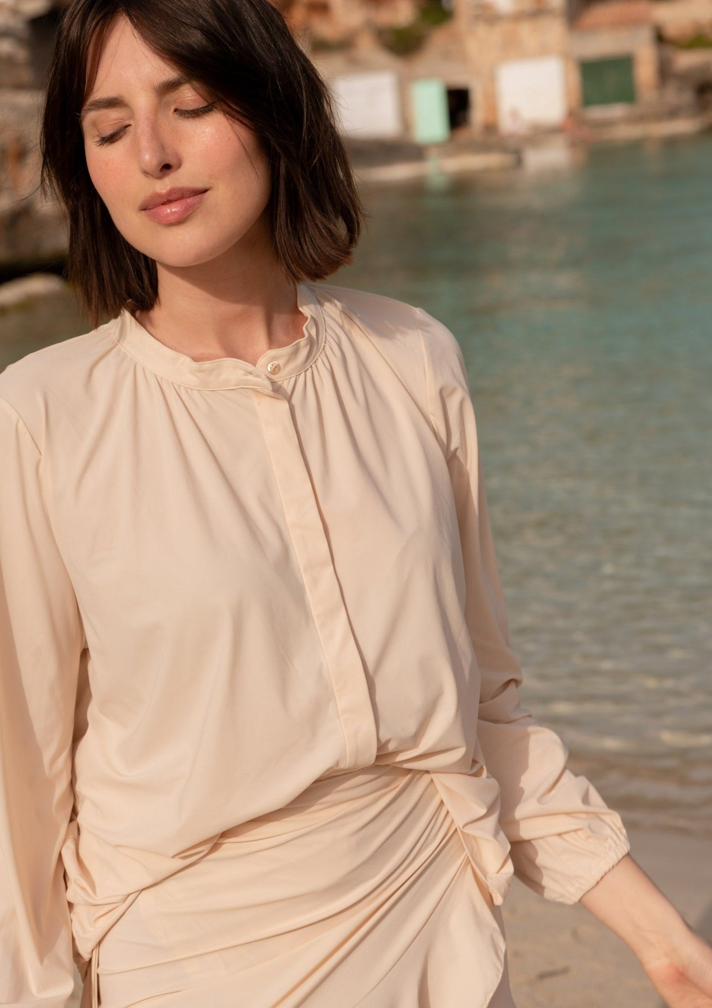 Eurora Côte Blouse Sand UPF50+
