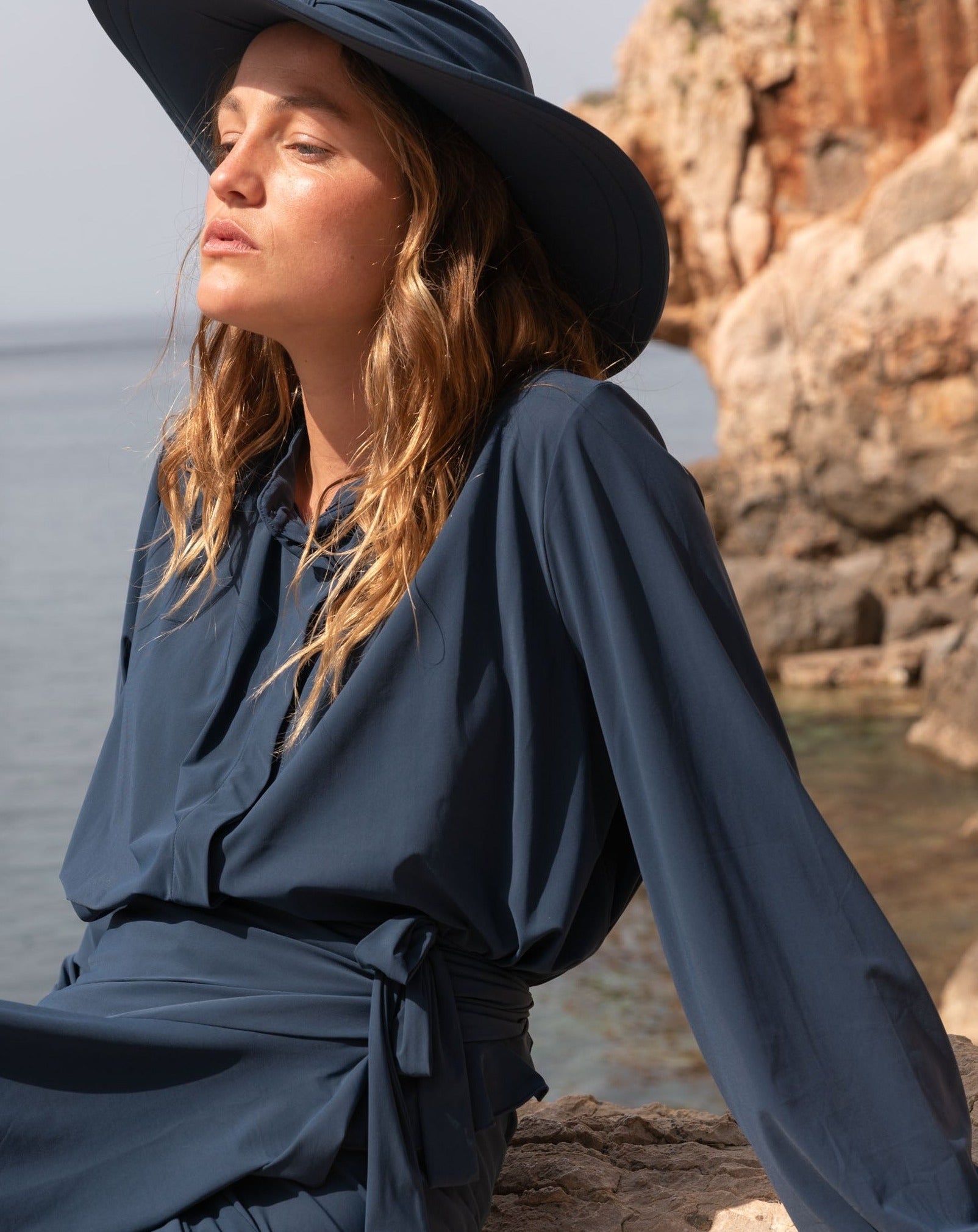 Eurora Côte Blouse Navy UPF50+